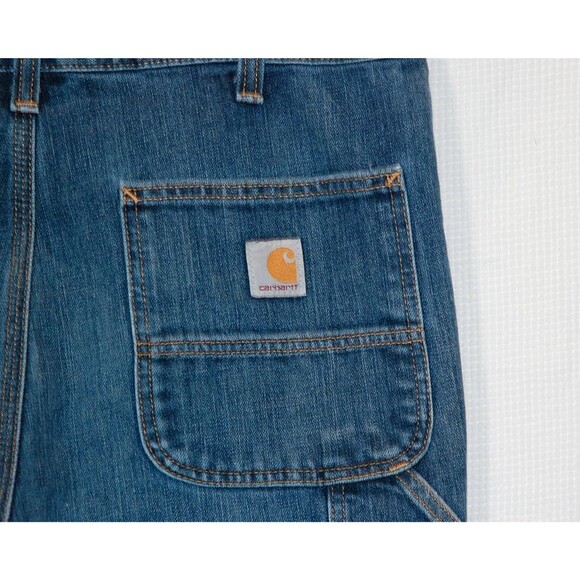 Carhartt Relaxed Fit Double Knee Denim Jeans 30x30 Blue 103328 966 *Distressed - Picture 9 of 12